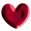 Πιατέλα Διακοσμητική Βαλεντίνου Καρδιά Πλαστική Κόκκινη 35.5x33cm