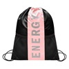 Σακίδιο Αθλητικό με Τσεπάκια Δίχτυ Μαύρο Ροζ "ENERGY" 33x42cm