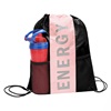 Σακίδιο Αθλητικό με Τσεπάκια Δίχτυ Μαύρο Ροζ "ENERGY" 33x42cm