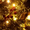 Χριστουγεννιάτικο Διακοσμητικό Επιτραπέζιο Έλατο Μπαταρίας 20 LED Κουκουνάρια & Βάση Λινάτσα - 50cm