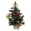 Χριστουγεννιάτικο Διακοσμητικό Επιτραπέζιο Έλατο Μπαταρίας 20 LED Κουκουνάρια & Βάση Λινάτσα - 50cm