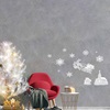 Χριστουγεννιάτικα Αυτοκόλλητα Διακοσμητικά Παράσταση Ασημί 24x41cm