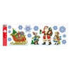 Χριστουγεννιάτικα Αυτοκόλλητα Διακοσμητικά Άγιος Βασίλης Παιδάκια Έλκηθρο Glitter 21x60cm