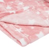 Κουβέρτα Βρεφική Βελουτέ Πορτ Μπεμπέ Ροζ Λευκά Αστέρια 100x75cm
