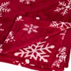 Κουβέρτα Χριστουγεννιάτικης Διακόσμησης Μονή Βελουτέ Μπορντό Λευκές Νιφάδες 200x150cm