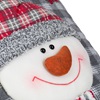 Μαξιλάρι Χριστουγεννιάτικης Διακόσμησης Γκρι Καρό Χιονάνθρωπος Σκουφί 35x35cm