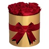 Κουτί Διακοσμητικό Χρυσό Χάρτινο 7 Τριαντάφυλλα Ø20x20cm