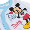 Βρεφικό Εσώρουχο Φορμάκι Βαμβακερό Λευκό Σιέλ Mickey 'I Love Dad'