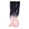 Αξεσουάρ Μεταμφίεσης Μαλλιών Τρέσα Μαύρη Ροζ Ίσιες Άκρες - 52cm