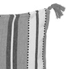 Μαξιλάρι Καλοκαιρινό Εκρού Γκρι Φούντες 40x40cm