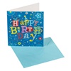 Μίνι Κάρτα Happy Birthday με Μπλε Φάκελο 7.5x8.5cm