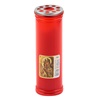 Εκκλησιαστικό Κερί Κόκκινο με Καπάκι Εικόνα Παναγίας Ø7.2x19.5cm