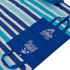 Τάπητας Παραλίας - Τσάντα Τριπλός Μπλε Σιέλ Ριγέ με Φουσκωτό Μαξιλάρι 180x86cm