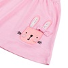 Φόρεμα Παιδικό Βαμβακερό Ροζ Ριγέ Σχέδιο Λαγουδάκια