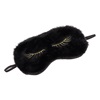 Μάσκα Ύπνου Μαύρη Γούνα Χρυσές Βλεφαρίδες 19.5cm