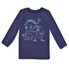 Μπλούζα Χειμερινή Βαμβακερή για Αγόρι Μπλε Δεινόσαυρος