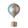 Χριστουγεννιάτικο Στολίδι Δέντρου Αφρώδες Αερόστατο Δώρο Πολύχρωμο Glitter Ø8x16cm