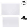 Σετ Λευκοί Φάκελοι Off White με Κάρτες 11x7cm - 25 τμχ.