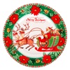 Χριστουγεννιάτικο Πιάτο Πορσελάνη Άγιος Βασίλης Έλκηθρο Ø19cm