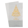 Χαρτοπετσέτες Χριστουγεννιάτικες Γκρι με Χρυσό Foil Δέντρο 33x40cm  - 16 τμχ.