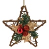 Χριστουγεννιάτικο Διακοσμητικό Αστέρι Kλαδί Πεύκου Αλεξανδρινό & Μπάλες 20cm