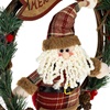 Χριστουγεννιάτικο Διακοσμητικό Ξύλινο Στεφάνι Άγιος Βασίλης "Merry Christmas"15cm