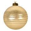 Σετ Χριστουγεννιάτικες Μπάλες Χρυσές Ματ Glitter 6cm - 6 τμχ.