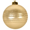 Σετ Χριστουγεννιάτικες Μπάλες Χρυσές Ματ Glitter 8cm - 6 τμχ.