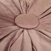 Μαξιλάρι Χειμερινής Διακόσμησης  Velvet με Κουμπί Silver Pink Ø40x10cm