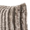 Μαξιλάρα Χειμερινής Διακόσμησης Απομίμηση Γούνας Taupe Ανάγλυφη Ρίγα 60x60cm