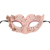 Αποκριάτικη Μάσκα Fancy Γυναικεία Ροζ Τριαντάφυλλα Glitter 