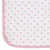 Κουβέρτα Κούνιας Βαμβακερή Εκρού Ροζ Αστέρια 90x80cm
