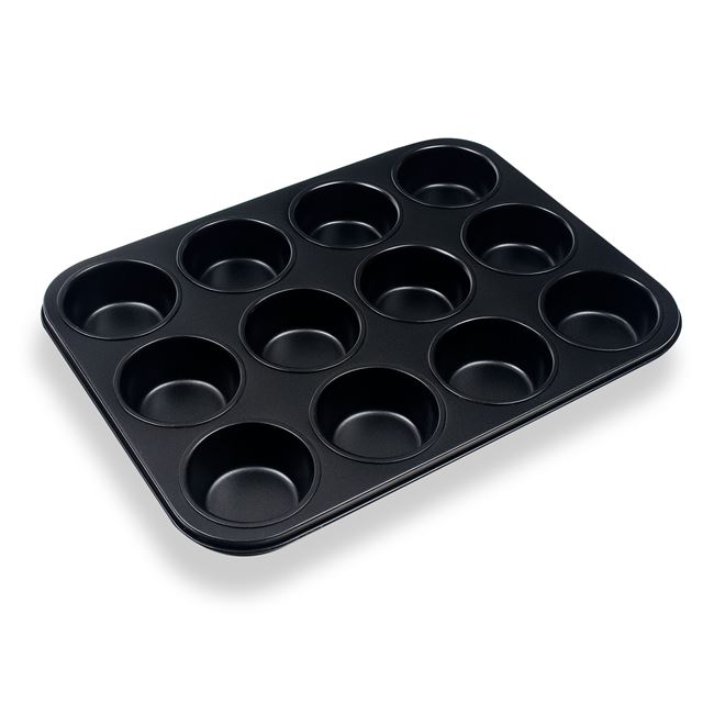 Φόρμα Ψησίματος Αντικολλητική Μεταλλική για Muffins / Cupcakes 35x26.5x2.8 (12 θέσεων)