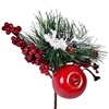 Χριστουγεννιάτικο Κλαδί Έλατο Berries Μήλο 22cm