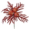 Χριστουγεννιάτικο Διακοσμητικό Λουλούδι Κόκκινο Glitter 17cm