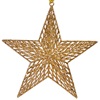Xριστουγεννιάτικο Στολίδι Δέντρου Αστέρι Χρυσό Διάτρητο 28cm
